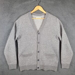 Taylor Stitch Eddy Cardigan Merino Wool Heather Marino Herringbone Men's 40 M